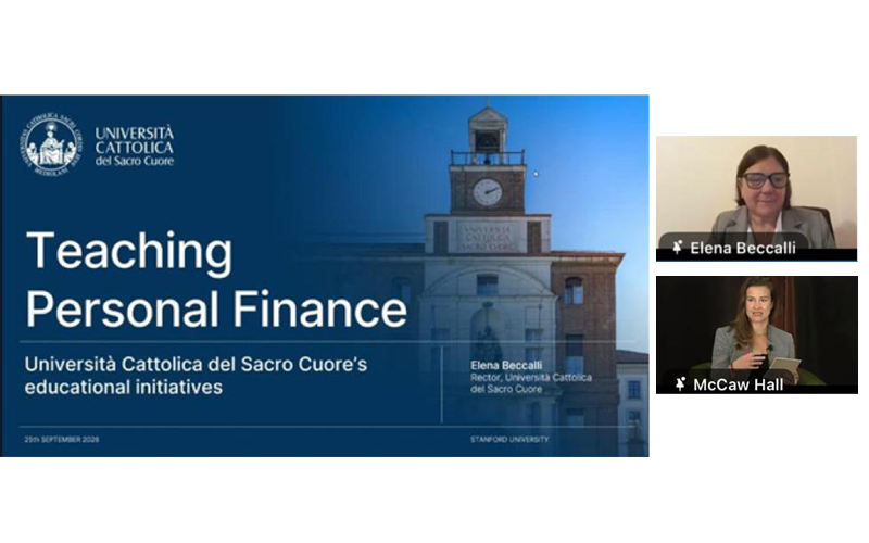 A Stanford l&rsquo;Universit&agrave; Cattolica presenta le sue iniziative sulla finanza personale