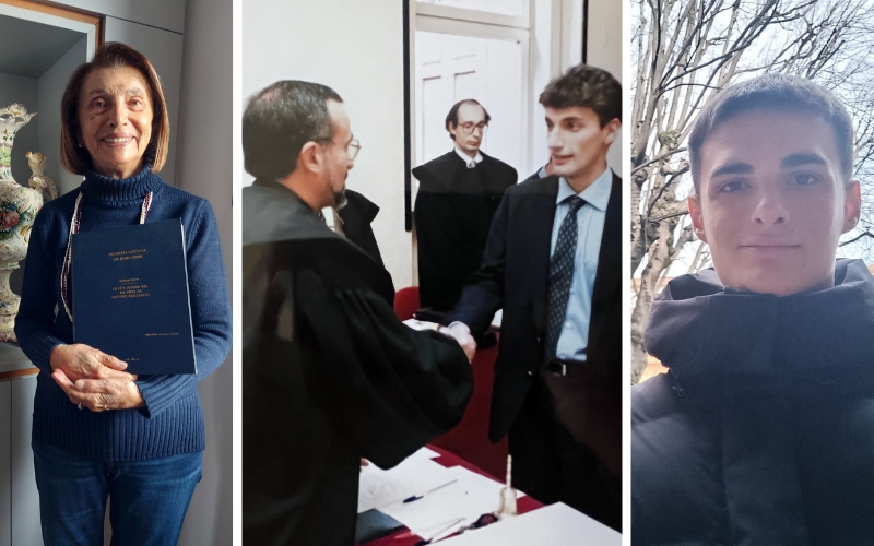 Daniela, Marco e Elia, tre generazioni nel segno della Cattolica 