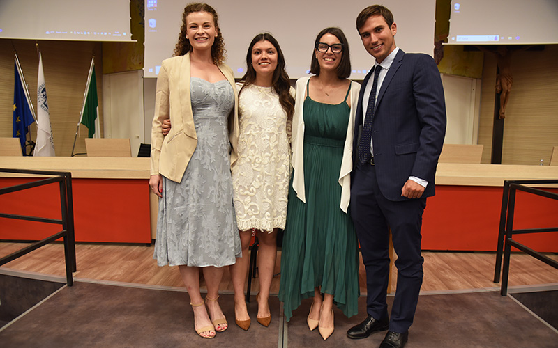 Anna, Dimitra, Katherine Jane e Alessandro: ecco i primi laureati in Sustainable Viticulture and Enology