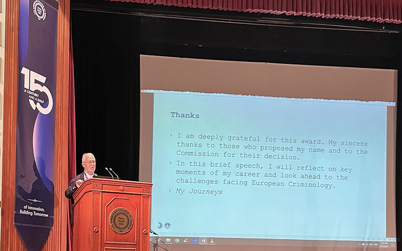 L’ESC Criminology Award 2025 al professor Ernesto Savona