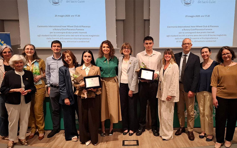 Marta Merli e Gabriele Veneziani premiati da Inner Wheel e Rotary Farnese