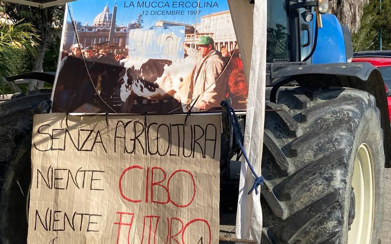 La protesta dei trattori arriva a Sanremo
