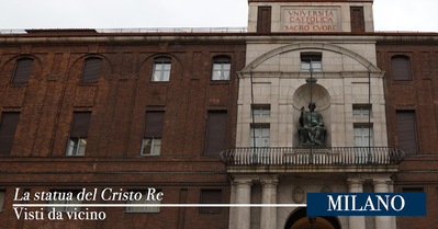 Milano - Statua del Cristo Re