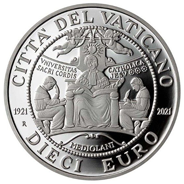 Santa Sede, emissione numismatica straordinaria per il Centenario dell'Università Cattolica